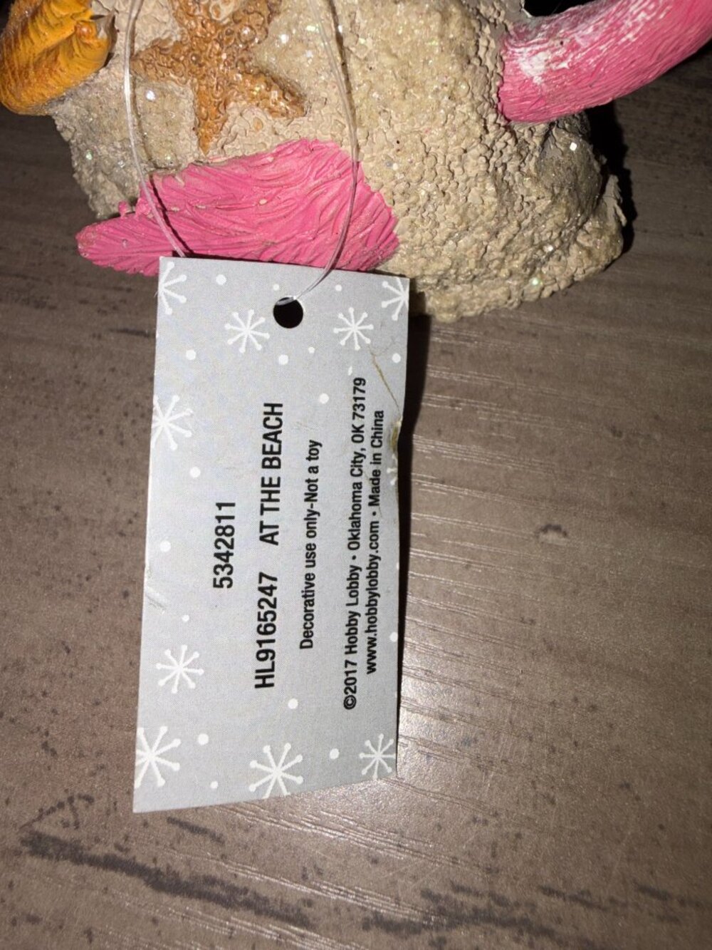 ๐๐ Hobby Lobby Pink Flamingo Beach Christmas Ornament Santa Hat NWT - Picture 4 of 6